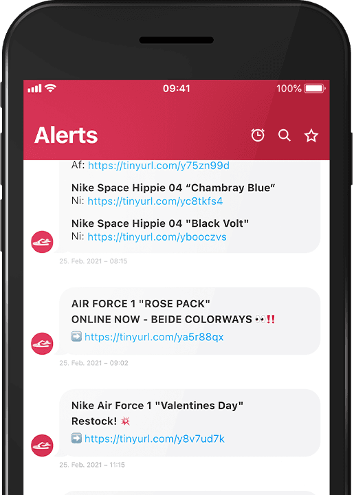 Sneaker Alerts der HEAT MVMNT App